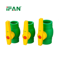 IFAN Vente en gros de vannes à boisseau sphérique en fer pour raccords de tuyauterie PPR, accessoires de conduite d'eau, personnalisables et économiques