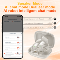 Écouteurs intra-auriculaires Ai à traduction en temps réel, son HD, écran intelligent LED, pour affaires, voyages, sport, étanches IPX4, double appareil