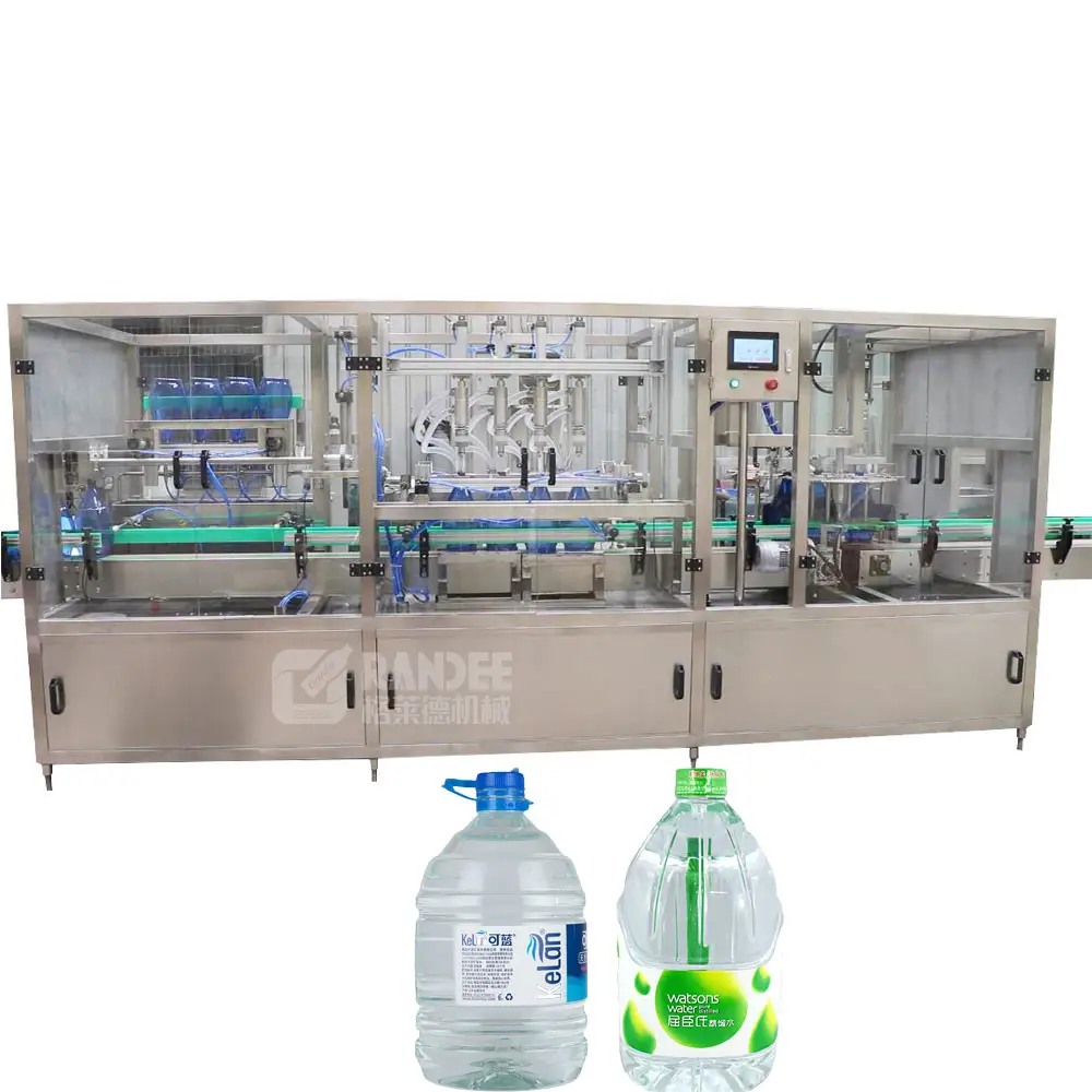 自動5L 10L液体ウォーターボトル充填キャッピングマシン瓶詰めプラント生産ライン