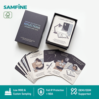 Cartes d'auto-reflexion personnalisées OEM pour le soir, jeu de cartes de stimulation journalistique et de gratitude en gros avec boîte personnalisée
