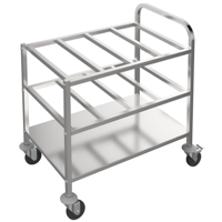 Chariot de service repas en acier inoxydable pour avions, chariot de restauration commercial pour bacs GN, idéal pour les cuisines de restaurants aériens et les plateaux GN