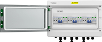 Boîtier de Combinaison Solaire TYPLE TPX7-P 3 Entrées 3 Sorties DC500V IP65, Boîtier de Jonction pour Panneaux Photovoltaïques, Panneau de Distribution Photovoltaïque