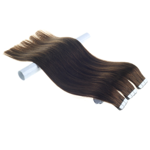 中国大工厂好价格双拉角质层对齐Vrigin Remy人发棕色胶带在头发扩展 - Product Image 1