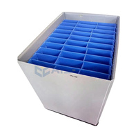 Boîtes de rangement carrées/rectangulaires en plastique PP ondulé léger personnalisables, écologiques, recyclables, avec cloison de protection pour bouteilles