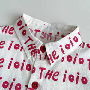 Nouvel ensemble 2 pièces pour garçon 2026 : <span class=keywords><strong>chemise</strong></span> blanche à manches courtes avec imprimé lettres et short <span class=keywords><strong>orange</strong></span> - Product Image 6