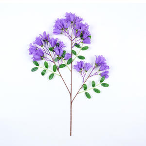Branche de <span class=keywords><strong>Jacaranda</strong></span> en soie faite à la main 3 fourchettes pour la fête des mères Branches d'arbre de <span class=keywords><strong>Jacaranda</strong></span> artificielles de Noël de Pâques - Product Image 1