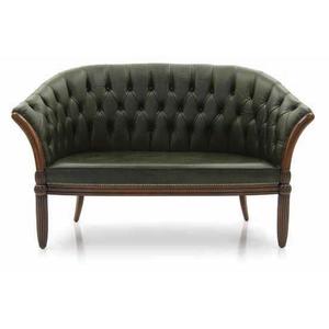 Divano componibile a 2 posti con CHESTERFIELD in vera pelle schienale in spugna di riempimento per soggiorno SET di mobili per appartamenti - Product Image 1