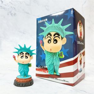 Figurine d'animation japonaise drôle de dessin animé Shin-chan figurine de voiture pendentif de table pour fête d'anniversaire décoration de gâteau figurines d'action - Product Image 3