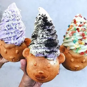 Layanan Disesuaikan/Pelat Cetakan Besi Wafel Kustom/Mesin Pembuat Kue Wafel Taiyaki Kustom