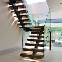 PRIMA Fabrication directe d'usine de garde-corps en verre sur mesure pour escalier droit de villa