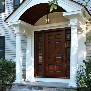 Portes d'entrée en bois massif au design moderne et minimaliste <span class=keywords><strong>de</strong></span> luxe, entrée principale contemporaine en bois pour villa ou maison - Product Image 2