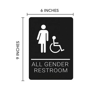 Cartelli Personalizzati per Bagni Unisex, Simboli per Porte di Toilette, Segnaletica per Servizi Igienici - Product Image 2