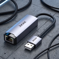 NYT F104 Adaptor Konverter LAN RJ45 Kabel USB Berbahan Aluminium Alloy 10/100Mbps untuk Laptop Eksternal Tersedia