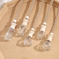 Bouteille diffuseur de parfum en verre vide transparente personnalisée et unique pour voiture, 5ml, 9ml, 13ml, avec bouchon à vis, sérigraphie et finition givrée
