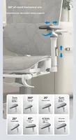 Chaise de bureau ergonomique de gaming Brother Sloths avec accoudoirs réglables en maille, design minimaliste moderne et support lombaire