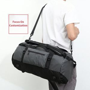 Custom Logo New <b>Large</b> Capacity Oxford Men Fashion Waterproof Backpack Sports Duffle Duffel Gym Travel <b>Bag</b> with Shoe Compartment - Product Image 1