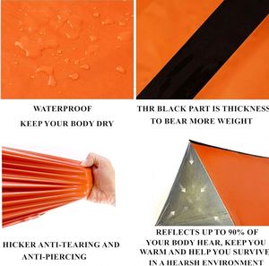 OEM PE Orange <b>Single</b> Four-season Quick Automatic Opening Relief Emergency Fishing Bivvy <b>Tent</b> Aluminum Foil Insulation High - Product Image 4