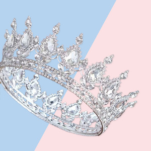 Corona di Lusso di Alta Qualità con Diamanti per Gioielli da Sposa, Decorazione per Torte e Regali Festivi, Corona di Fiori per Adulti - Product Image 2