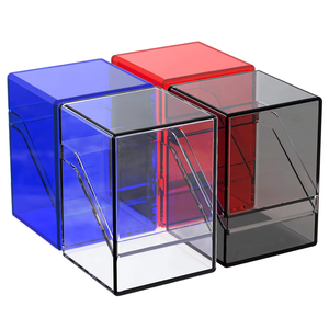Y Y Clear Plastic Trading Card Deck Case Custom Size 50mm Thick Storage Box for Sports and Collectible Cards - Product Image 2