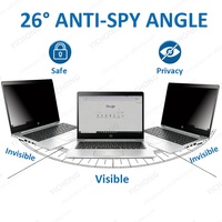 Anti-UV, anti-espionnage, amovible, 180° °   Protection d'écran anti-espion 2 voies 16:9 pour ordinateur portable, filtre de confidentialité pour ordinateurs portables HP 13,3 pouces