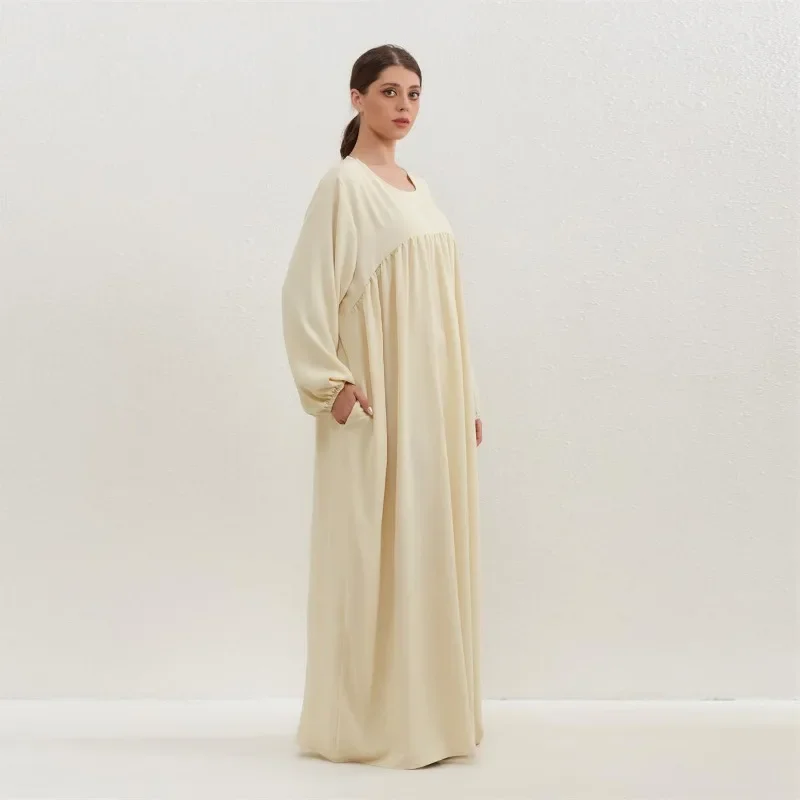 loose modest dresses Modest Women's Satin Dress 24559