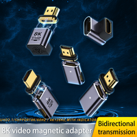 Adaptateur secteur magnétique JILIAN multi-formes en alliage pour homme et femme, transfert audio Ultra HD 8K 60Hz, indicateur pour ordinateur portable et caméra