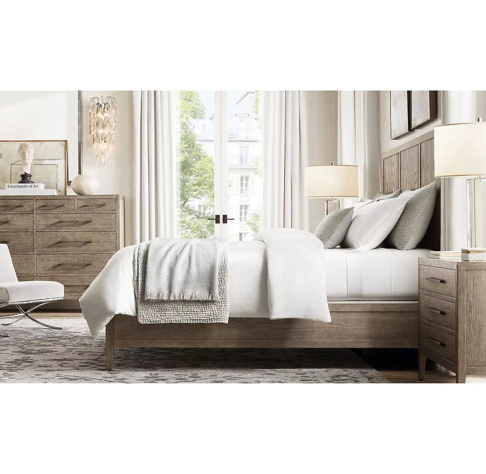 Nordic Style Scandinavia solid wood bed simple modern wedding bed modern design living bedroom