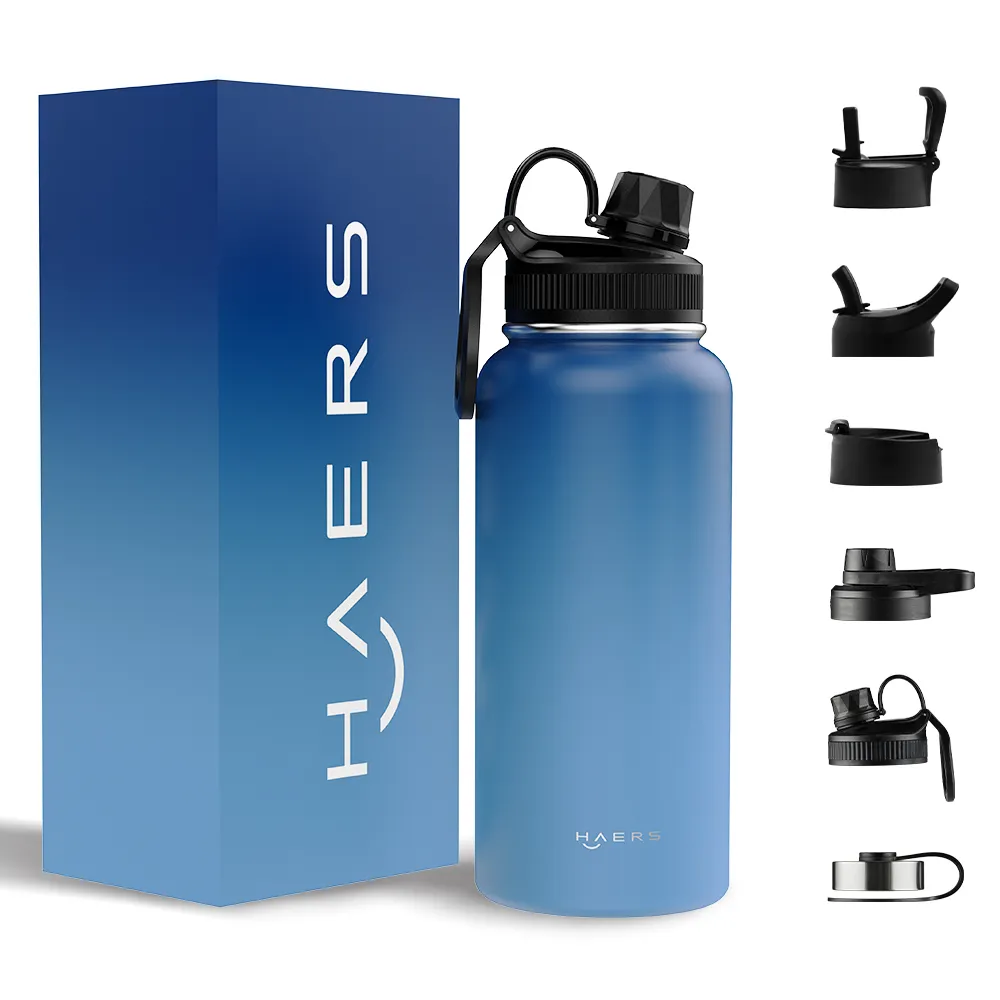 Heißer Verkauf Hydratisierter Vakuum kolben 14oz/32oz/40oz Weithals flasche Doppelwandige isolierte Edelstahl-Thermos flasche