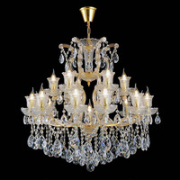 Lustre en cristal de luxe, luminaire LED avec pendentif en cristal K9 pour la décoration du salon et de la salle à manger