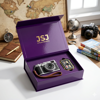 Boîte en carton rigide de qualité supérieure avec insert en mousse pour montre connectée, écouteurs, logo personnalisé, fermeture magnétique de luxe, boîte cadeau