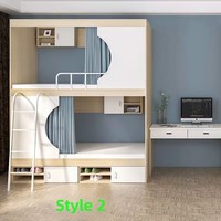 Lit superposé moderne minimaliste à poser au sol, lit double pour enfants, idéal pour petits appartements, fabriqué en Chine