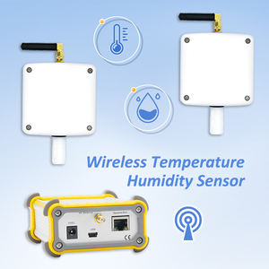 Sensor de Temperatura y Humedad Industrial con Control Remoto Inalámbrico RF para Almacén - Product Image 1