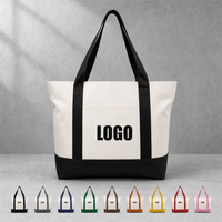 Sacs fourre-tout réutilisables écologiques avec logo personnalisé, sacs en toile de coton recyclé de 10 oz et 12 oz avec poignées pour le shopping