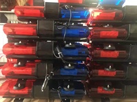 Mini barre lumineuse led à montage magnétique sur toit de 52cm de long avec haut-parleur intégré et télécommande sirène rouge bleu ambre blanc