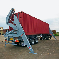 Remorque de levage de conteneur de levage latéral de 20 pieds 40 pieds 37 tonnes 45 tonnes chargeur latéral de conteneur 3 essieux prix d'usine semi-remorque à vendre