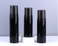 Botol Busa Hitam Mengkilap 150ml 100ml Botol Pompa Busa Sabun Pembersih Busa untuk Kosmetik