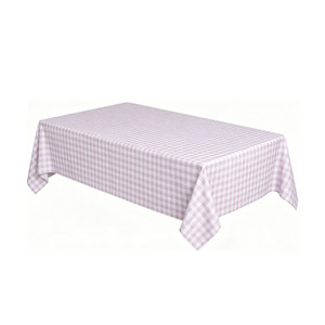 Waterproof Floral Cotton Tablecloth Disposable Oilproof Purple Gingham <b>Table</b> Cover for Home Party Wedding & <b>Outdoor</b> Use - Product Image 1