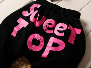 Conjunto de Ropa para Bebé Niña, Sudadera con Capucha y Pantalones Deportivos con Estampado de Letras, 2 Piezas, Trajes Deportivos de Algodón - Product Image 5