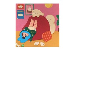 ศิลปะนามธรรม ภาพวาดสีน้ำมันวาดด้วยมือ กรอบโลหะรูปสี่เหลี่ยมผืนผ้า เอฟเฟกต์ภาพสามมิติ ตกแต่งผนังห้องนั่งเล่น ห้องนอน - Product Image 4