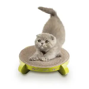 PAWISE Cat Scratcher Karton Reversible Kitty Scratching Pad Lounge Entspannende Schüssel Pad Kratz baum Haus