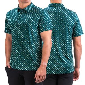 Chemises de golf pour hommes personnalisées de haute qualité OEM, tissu tricoté respirant, séchage rapide, coupe ample, manches courtes, boutonnée - Product Image 1