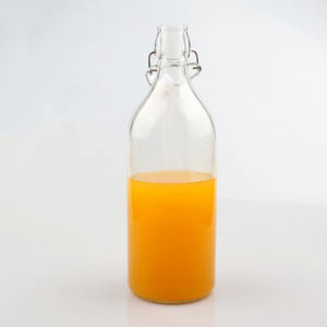 Bouteille de lait en verre personnalisée de 1 litre avec bouchons à bascule, bouteille en verre de 1000 ml pour boissons, huile, vinaigre, bière, <span class=keywords><strong>tequila</strong></span> avec bouchon - Product Image 3
