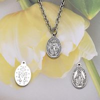 60 pièces Médailles Notre-Dame, Croix, Vierge Marie, Crucifix en alliage, Breloques pour chapelet floral et centre de table, catholiques, 12mmx20mm