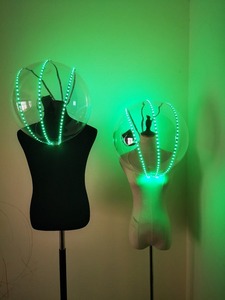 Casco de bola de acrílico transparente Weiya Unisex <span class=keywords><strong>DJ</strong></span> Party Cosplay casco para adultos para salón de baile y discoteca Club fotografía - Product Image 5