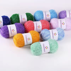Charmkey nhà máy Trung Quốc Cung cấp tùy chỉnh màu sắc 100% <span class=keywords><strong>polyester</strong></span> Fancy scrubby sợi cho Crochet rửa món ăn - Product Image 3