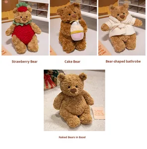 Ours en peluche de Barcelone de 26 cm avec peignoir, adorable peluche en tissu, poupée en polyester doux pour enfants et cadeau - Product Image 6