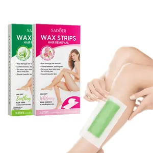 Gentle soothing double-sided hair removal wax paper honey aloe rose men women body wax strips hair removal paper