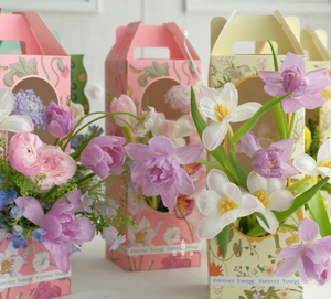 Boîte à fleurs Portable pliable, grand bouquet de roses <span class=keywords><strong>rectangulaire</strong></span>, boîte d'emballage florale de fleuriste, paquet plat <span class=keywords><strong>pas</strong></span> <span class=keywords><strong>cher</strong></span> - Product Image 4