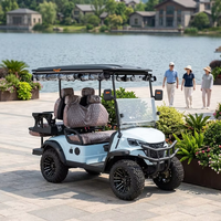 Voiturette de golf électrique économique 4 places avec sièges confortables de qualité supérieure, idéale pour les visites touristiques