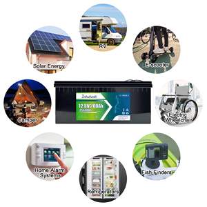 गहन चक्र 12v200ah 6000 चक्र जीवन 4 बैटरी 100 आह 300h 12 v लिथियम सौर बैटरी 12 वी 200ah-अप के लिए आरवी समुद्री नाव - Product Image 6